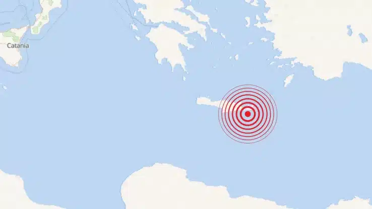 Scossa di terremoto a Creta, magnitudo intorno a 5.9: nessun danno segnalato